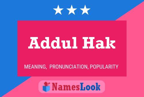 ملصق اسم Addul Hak