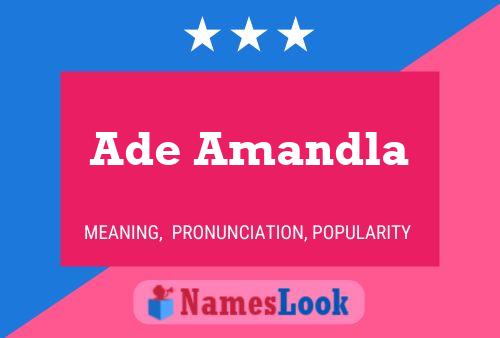 ملصق اسم Ade Amandla