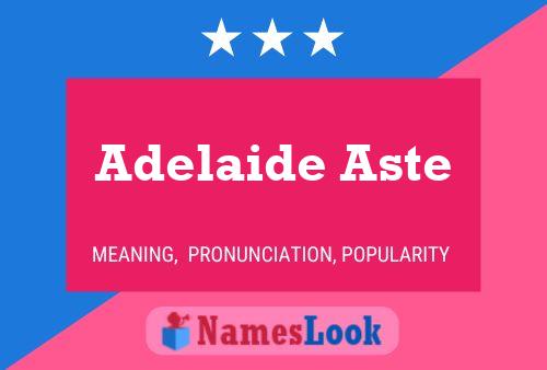 ملصق اسم Adelaide Aste