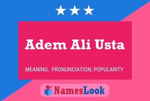 ملصق اسم Adem Ali Usta