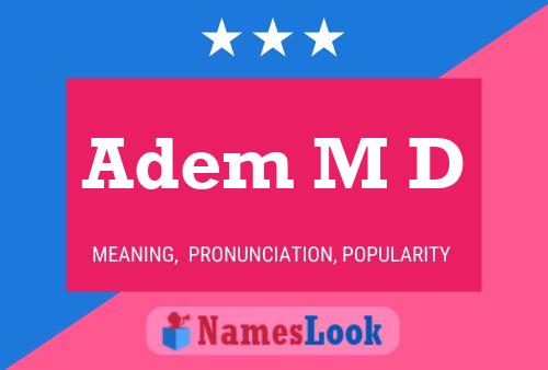 ملصق اسم Adem M D