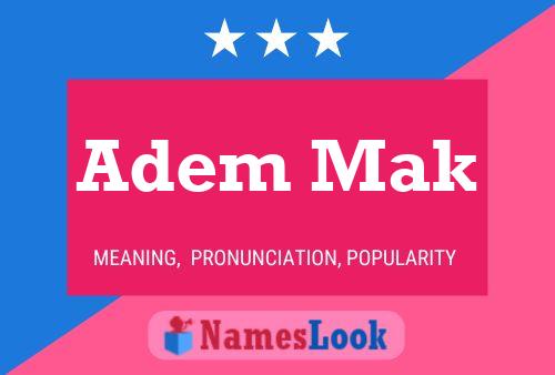 ملصق اسم Adem Mak