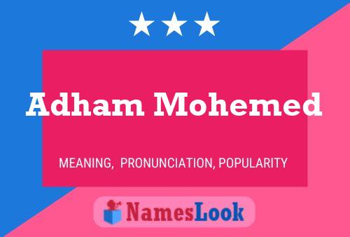 ملصق اسم Adham Mohemed