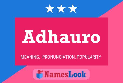 ملصق اسم Adhauro