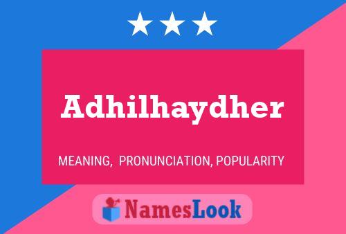 ملصق اسم Adhilhaydher