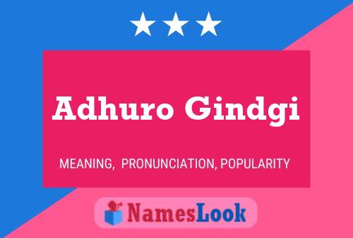 ملصق اسم Adhuro Gindgi