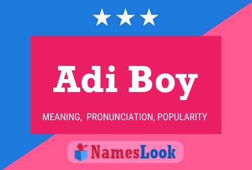 ملصق اسم Adi Boy