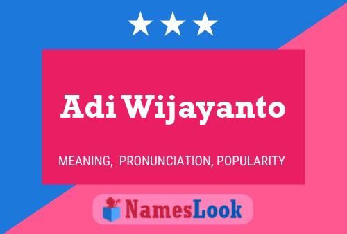 ملصق اسم Adi Wijayanto