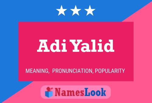 ملصق اسم Adi Yalid