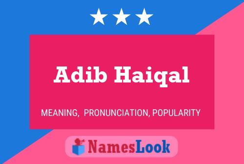 ملصق اسم Adib Haiqal