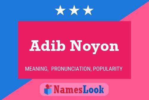 ملصق اسم Adib Noyon