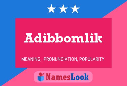 ملصق اسم Adibbomlik