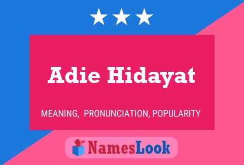 ملصق اسم Adie Hidayat