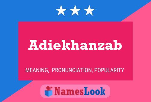 ملصق اسم Adiekhanzab