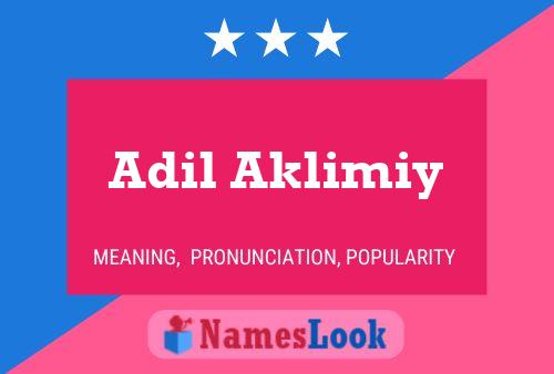 ملصق اسم Adil Aklimiy