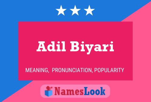 ملصق اسم Adil Biyari