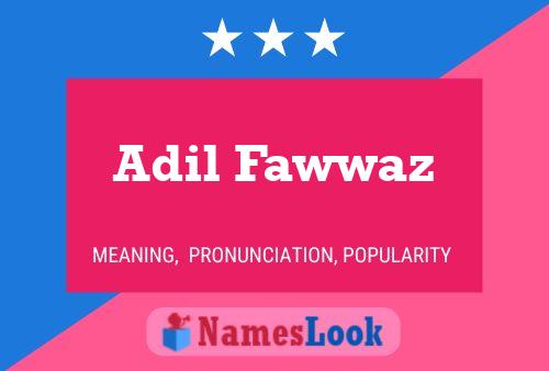 ملصق اسم Adil Fawwaz