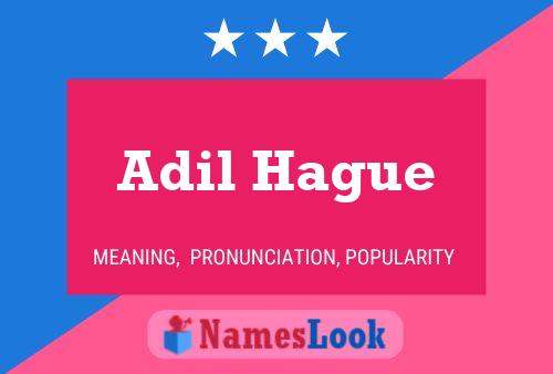 ملصق اسم Adil Hague