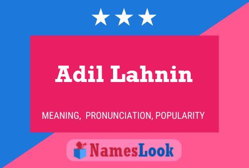 ملصق اسم Adil Lahnin