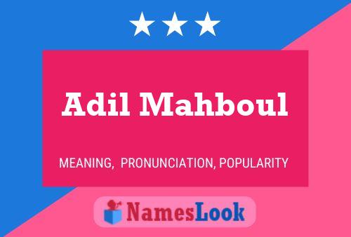 ملصق اسم Adil Mahboul