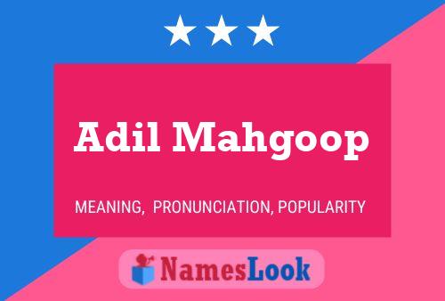 ملصق اسم Adil Mahgoop