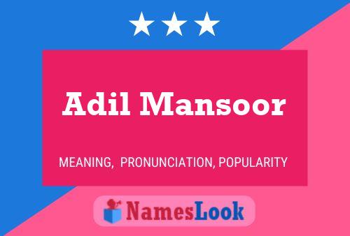 ملصق اسم Adil Mansoor