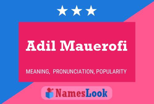 ملصق اسم Adil Mauerofi