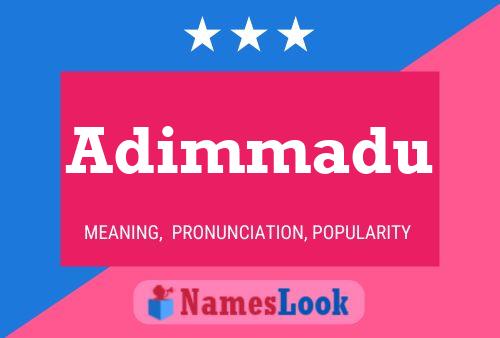 ملصق اسم Adimmadu