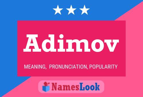 ملصق اسم Adimov