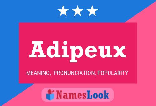 ملصق اسم Adipeux