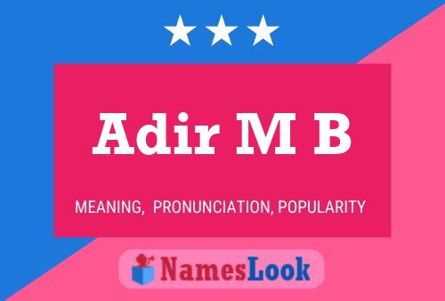 ملصق اسم Adir M B