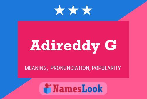 ملصق اسم Adireddy G