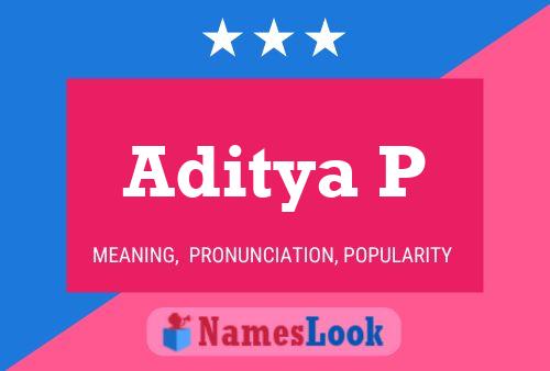 ملصق اسم Aditya P