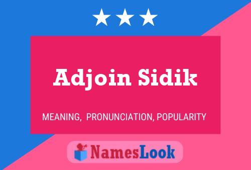 ملصق اسم Adjoin Sidik