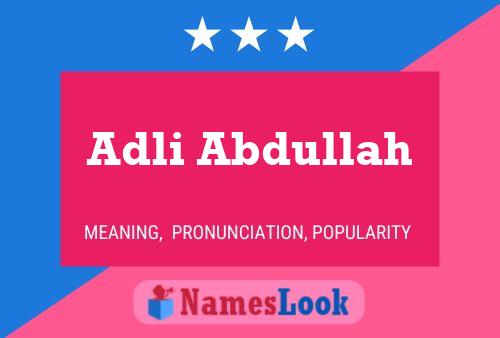 ملصق اسم Adli Abdullah