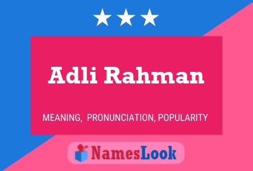 ملصق اسم Adli Rahman