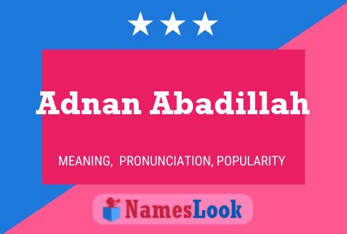 ملصق اسم Adnan Abadillah