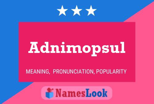 ملصق اسم Adnimopsul