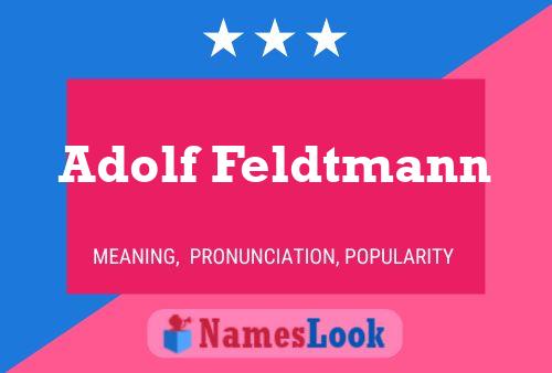 ملصق اسم Adolf Feldtmann