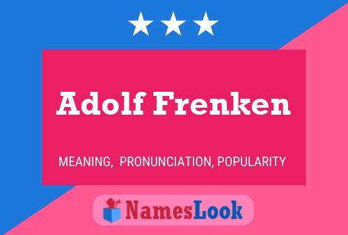 ملصق اسم Adolf Frenken