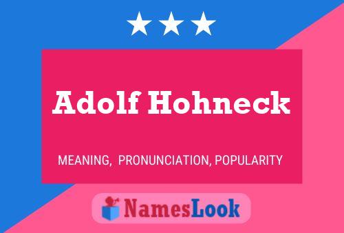 ملصق اسم Adolf Hohneck