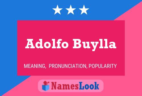 ملصق اسم Adolfo Buylla