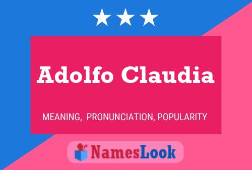 ملصق اسم Adolfo Claudia