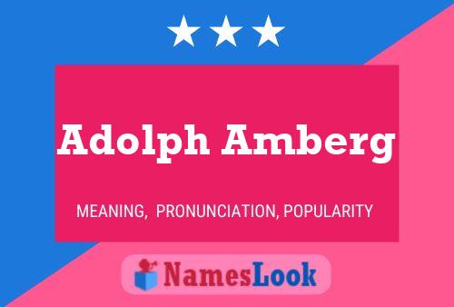 ملصق اسم Adolph Amberg