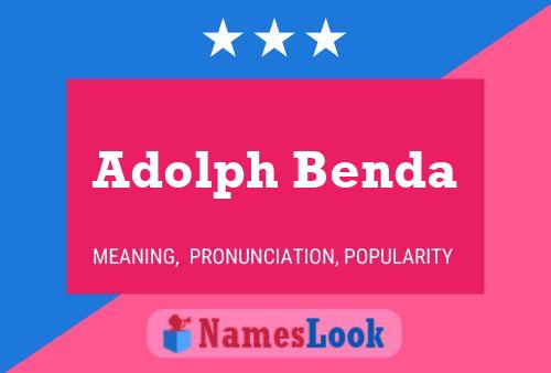 ملصق اسم Adolph Benda