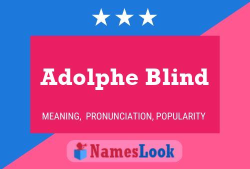 ملصق اسم Adolphe Blind