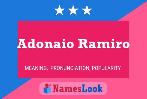 ملصق اسم Adonaio Ramiro