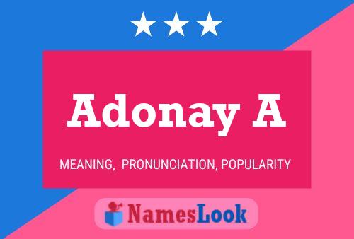 ملصق اسم Adonay A