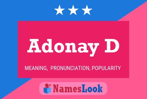 ملصق اسم Adonay D