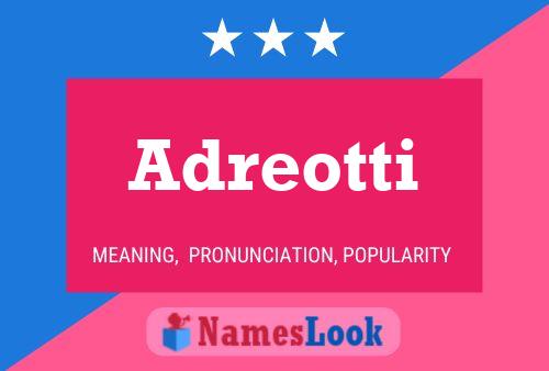 ملصق اسم Adreotti